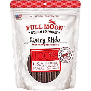 Select Accts: 22-Oz Full Moon Dog Savory Sticks (Beef) $9.35 w/ S&S