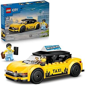 122-pc LEGO City Yellow Taxi Building Kit (60487)