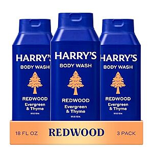 3-Pk 18-Oz Harry's Men's Body Wash (Various) from $11.85 w/ S&S