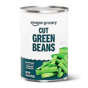 14.5-Oz. Amazon Grocery Cut Green Beans $0.50 w/ S&S