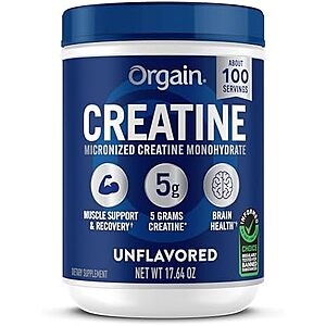 Select Accts: 17.64-Oz Orgain Creatine Monohydrate Micronized Powder (Unflavored) $10.70 w/ S&S