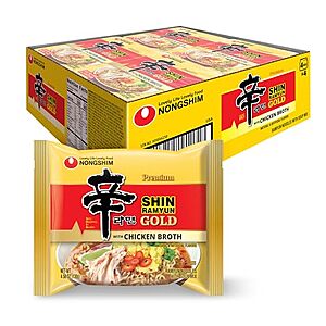 16-Pk 4.58-oz Nongshim Premium Shin Ramyun Noodles (Gold) $25.40 w/ S&S
