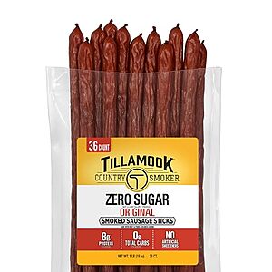 Select Accounts: 16-Oz Tillamook Country Smoker Zero Sugar Smoked Sausage Sticks $12 w/ S&S