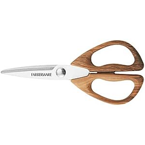 Prime Members: Farberware Stainless Steel Kitchen Shears w/ Faux Wood Handle $6 + Free S&H