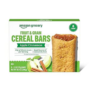 Prime Members: 8-Pk 1.3-Oz Happy Belly Fruit & Grain Cereal Bars (Apple Cinnamon) $1.40 w/ S&S + Free S&H