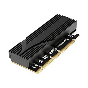 Refurb: SABRENT M.2 NVMe SSD to PCIe x16 Adapter Card $7 + Free S&H w/ Prime