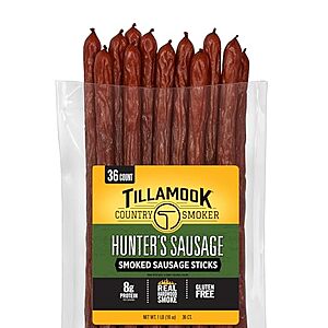 36-Ct 16-Oz Tillamook Country Smoker Smoked Sausage Sticks (Hunter's Sausage) $11.85 w/ S&S
