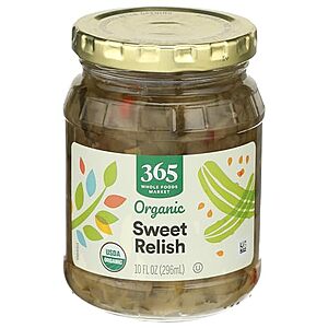 Prime Members: 10-Oz 365 by Whole Foods Market Organic Sweet Pickle Relish $2.05 w/ S&S + Free S&H
