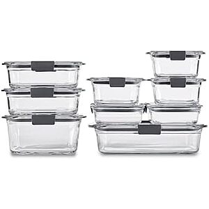 Prime Members: 9-Pc Rubbermaid Brilliance Glass Food Storage Containers w/ Lids $60 + Free S&H