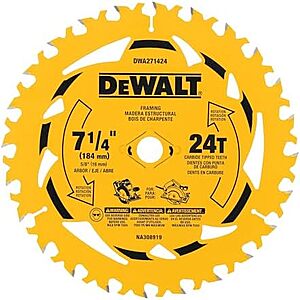 7-1/4" DeWalt Circular Saw Blade