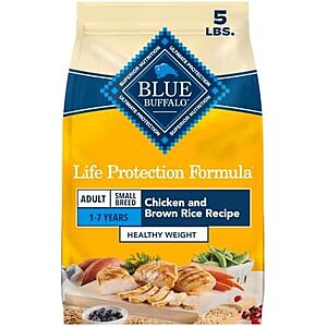 Select Accounts: 5-Lb Blue Buffalo Life Protection Small Breed Adult Dry Dog Food $5.25 w/ S&S