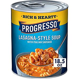 18.5-Oz Progresso Rich & Hearty Lasagna-Style Soup w/ Italian Sausage