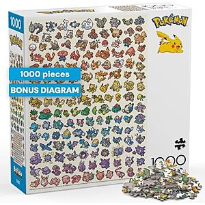 1000-Pc Buffalo Games Pokémon Pixel Rainbow Jigsaw Puzzle