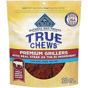 30-Oz Blue Buffalo True Chews Premium Grillers Natural Dog Treats (Steak) $8.40 w/ S&S