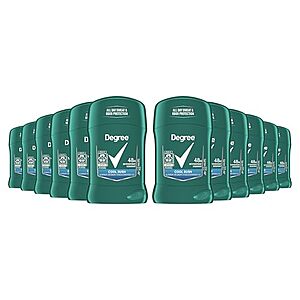 12-pk 1.7-oz Degree Men Protection Antiperspirant Deodorant (Cool Rush) $16.30 w/ S&S