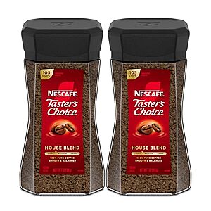 Select Accts: 2-Pk 7-Oz NESCAFÉ Taster's Choice Instant Coffee (Light Med. Roast) $16.15 w/ S&S