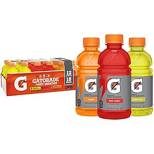18-Pk 12-oz Gatorade Thirst Quencher Sports Drink (Variety Pack) $8.60 w/ S&S