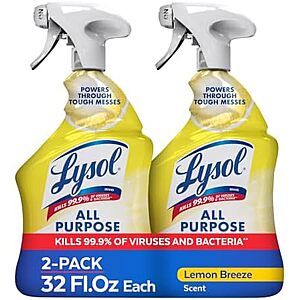 2-Pk 32-Oz Lysol All Purpose Cleaner Spray (Lemon Breeze) $4.75 w/ S&S
