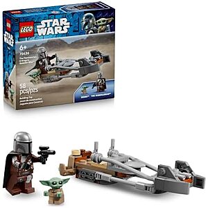58-Pc LEGO Star Wars The Mandalorian & Grogu’s Speeder Bike Building Toy