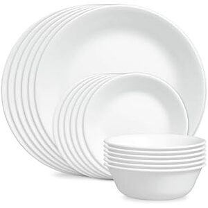 18-Pc Corelle Vitrelle Service for 6 Dinnerware Set (Winter Frost White) $45.50 + Free S&H