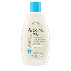 8-Oz Aveeno Baby Healthy Start Nourishing Newborn Wash w/ Prebiotic Oat $3.85 w/ S&S