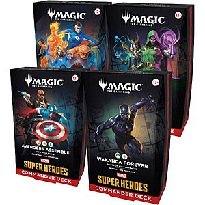 Magic: The Gathering: Set of 4 Marvel Super Heroes Commander Decks $180 + Free S&H