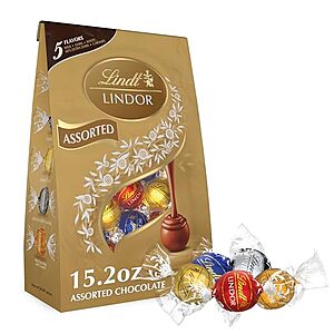 Select Accounts: 15.2-Oz Lindt LINDOR Assorted Chocolate Candy Truffles $9.55 w/ S&S