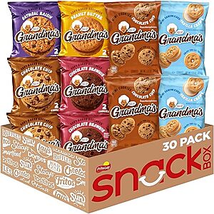 Select Accounts: 30-Ct Grandma's Cookies Variety Pack $8.50 w/ S&S