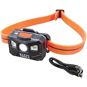 Klein Tools USB-C Rechargeable LED Headlamp w/ 3 Modes & 160° Pivoting Mount