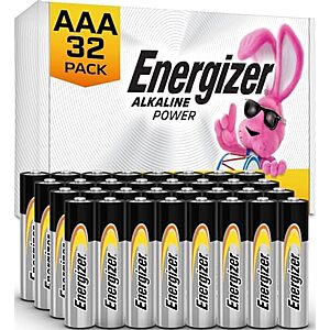 32-Ct Energizer Alkaline Power Batteries (AA or AAA) $15.20 w/ S&S