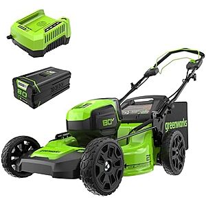 21" Greenworks 80V Self-Propelled Lawn Mower w/ 4.0Ah Battery & Charger $350 + Free S&H