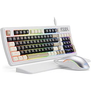 SABLUTE RGB Backlit Gaming Keyboard & Mouse Combo w/ Wrist Rest