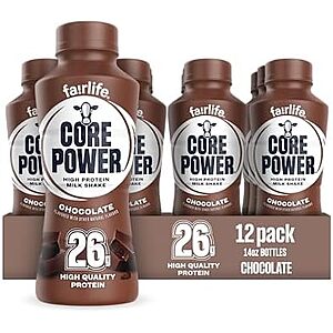 Select Accts: 12-Pk 14-Oz Core Power Fairlife 26g Protein Shake (Chocolate) $23.15 w/ S&S + Free S&H
