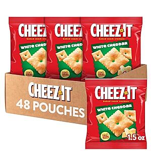 Select Accounts: 48-Pk 1.5-Oz Cheez-It Cheese Crackers (White Cheddar) $16.30 w/ S&S