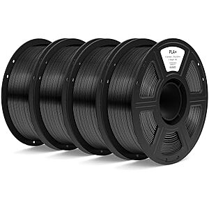 4-Pk 1kg 1.75mm ELEGOO PLA+ 3D Printer Filament (Black) $37 + Free S&H