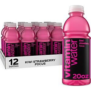 Select Accts: 12-Pk 20-Oz vitaminwater Focus Kiwi Strawberry Flavored Water $12.75 w/ S&S
