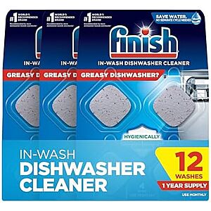 Select Accounts: 12-Ct Finish Dishwasher Cleaner Tablets $13 w/ S&S