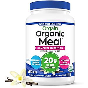 Select Accounts: 2.01-Lbs Orgain Organic 20g Meal Protein Powder (Vanilla Bean) $19.65 w/ S&S