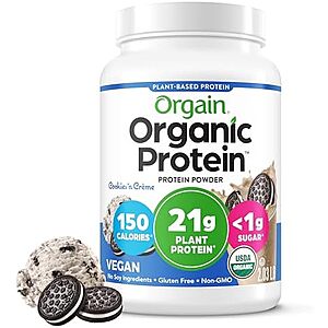 2.03-lb Orgain Organic Vegan 21g Protein Powder (Cookies & Cream) $19 w/ S&S
