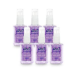 6-Ct 2-Oz Purell Hand Sanitizer Gel Lavender Travel Pump Bottle $5.70 w/ S&S