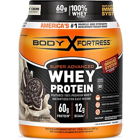 53% Off Body Fortress Whey Protein!