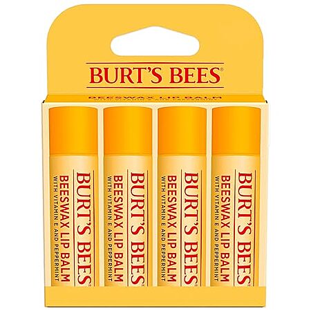 [S&S] $5.97*: 4-Pack Burt's Bees 100% Natural Moisturizing Lip Balm (Beeswax) at Amazon