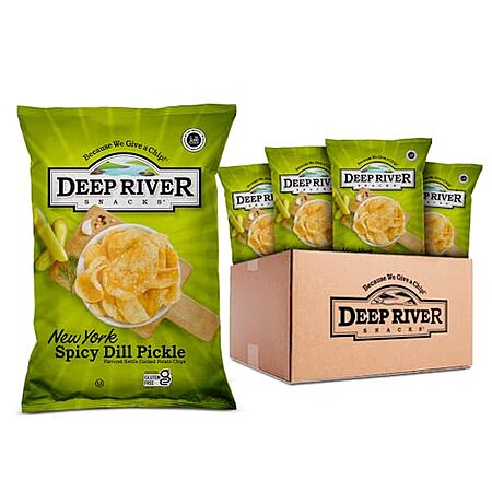[S&S] $16.13: 24-Pack 2-Oz Deep River Snacks Kettle Chips (New York Spicy Dill Pickle) at Amazon (67.2￠ each)