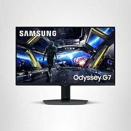 $349.99: 27″ SAMSUNG Odyssey G7 4K UHD IPS 144Hz 1ms Smart Gaming Monitor at Amazon