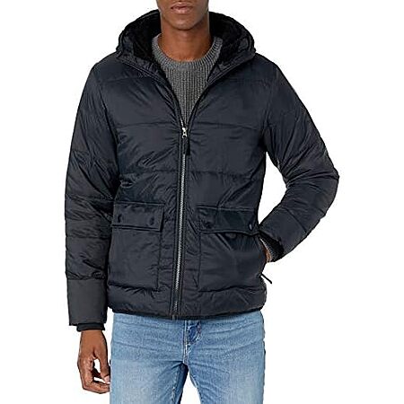$24.95: Amazon Essentials Men's Long-Sleeve Water-Resistant Sherpa-Lined Puffer Jacket at Amazon