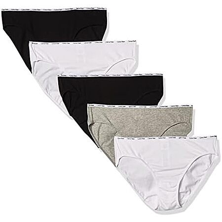 $14.18*: 5-Pack Calvin Klein Women's Cotton Stretch Logo Bikini Panty at Amazon