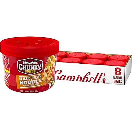 [S&S, AC] $9.74: 8-Pack 15.25-Oz Campbell's Chunky Bowls (Classic Chicken Noodle) at Amazon ($1.22 each)