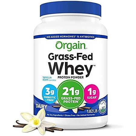 [S&S, AC] $31.56: 2 × 1.82-Pound Orgain Whey Protein Powder (Vanilla Bean) ($15.78 each) at Amazon