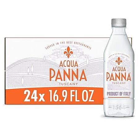 [S&S, AC] $13.46: 24-Pack 16.9-Oz Acqua Panna Natural Spring Water at Amazon