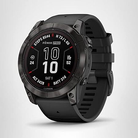 $529.99: 51mm Garmin fēnix 7X Pro Sapphire Solar, Multisport GPS Smartwatch (Carbon Gray DLC Titanium w/ Black Band) at Amazon
